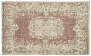 Naturel Over Dyed Vintage Rug 5'10'' x 9'5'' ft 177 x 288 cm