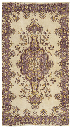 Naturel Over Dyed Vintage Rug 5'5'' x 9'12'' ft 165 x 304 cm