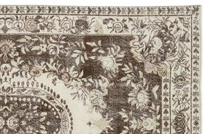 Beige Over Dyed Vintage Rug 5'3'' x 8'11'' ft 159 x 271 cm