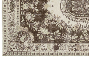 Beige Over Dyed Vintage Rug 5'3'' x 8'11'' ft 159 x 271 cm