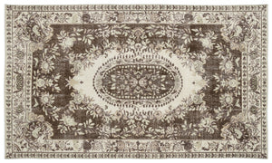 Beige Over Dyed Vintage Rug 5'3'' x 8'11'' ft 159 x 271 cm