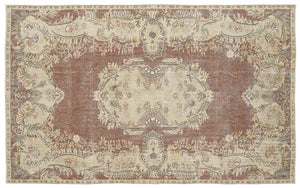 Naturel Over Dyed Vintage Rug 5'9'' x 9'2'' ft 174 x 280 cm