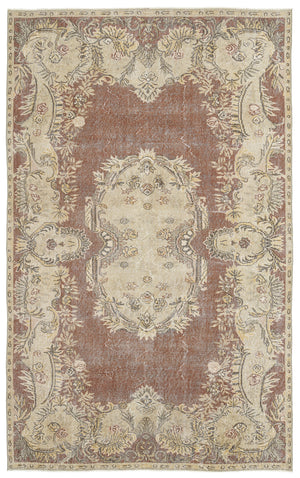 Naturel Over Dyed Vintage Rug 5'9'' x 9'2'' ft 174 x 280 cm