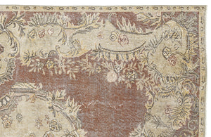 Naturel Over Dyed Vintage Rug 5'9'' x 9'2'' ft 174 x 280 cm