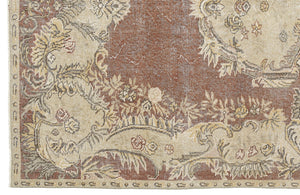 Naturel Over Dyed Vintage Rug 5'9'' x 9'2'' ft 174 x 280 cm
