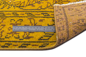 Yellow Over Dyed Vintage Rug 5'11'' x 8'9'' ft 180 x 266 cm