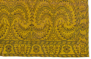 Yellow Over Dyed Vintage Rug 5'11'' x 8'9'' ft 180 x 266 cm