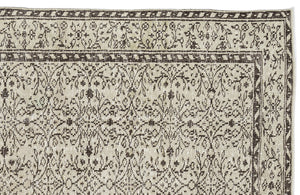 Naturel Over Dyed Vintage Rug 5'4'' x 9'1'' ft 162 x 278 cm