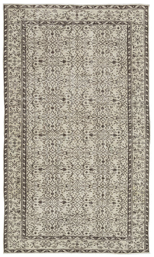 Naturel Over Dyed Vintage Rug 5'4'' x 9'1'' ft 162 x 278 cm
