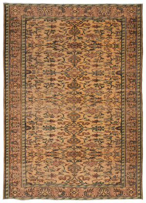 Naturel Over Dyed Vintage Rug 6'2'' x 8'8'' ft 188 x 263 cm