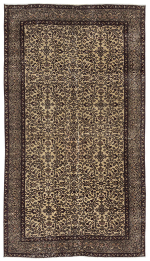 Naturel Over Dyed Vintage Rug 4'9'' x 8'4'' ft 146 x 253 cm
