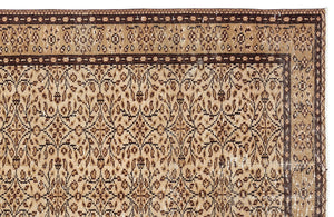 Brown Over Dyed Vintage Rug 5'2'' x 8'8'' ft 157 x 263 cm