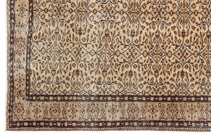 Brown Over Dyed Vintage Rug 5'2'' x 8'8'' ft 157 x 263 cm