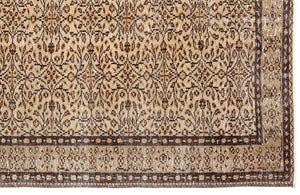 Brown Over Dyed Vintage Rug 5'2'' x 8'8'' ft 157 x 263 cm