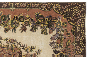 Naturel Over Dyed Vintage Rug 5'9'' x 10'1'' ft 174 x 308 cm