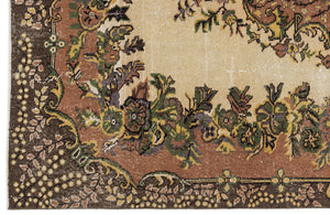 Naturel Over Dyed Vintage Rug 5'9'' x 10'1'' ft 174 x 308 cm