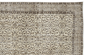 Naturel Over Dyed Vintage Rug 5'5'' x 9'1'' ft 166 x 277 cm