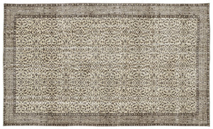 Naturel Over Dyed Vintage Rug 5'5'' x 9'1'' ft 166 x 277 cm
