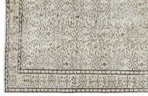 Beige Over Dyed Vintage Rug 5'11'' x 8'10'' ft 180 x 268 cm
