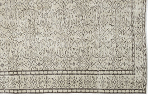 Beige Over Dyed Vintage Rug 5'11'' x 8'10'' ft 180 x 268 cm