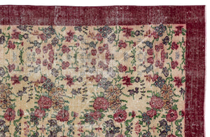 Naturel Over Dyed Vintage Rug 5'4'' x 8'6'' ft 163 x 260 cm