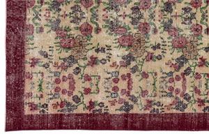 Naturel Over Dyed Vintage Rug 5'4'' x 8'6'' ft 163 x 260 cm