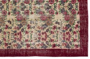 Naturel Over Dyed Vintage Rug 5'4'' x 8'6'' ft 163 x 260 cm