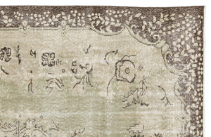 Beige Over Dyed Vintage Rug 6'1'' x 10'0'' ft 186 x 306 cm