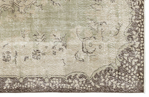 Beige Over Dyed Vintage Rug 6'1'' x 10'0'' ft 186 x 306 cm