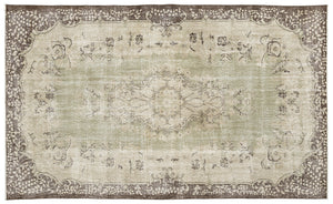 Beige Over Dyed Vintage Rug 6'1'' x 10'0'' ft 186 x 306 cm