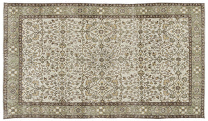 Naturel Over Dyed Vintage Rug 5'3'' x 9'3'' ft 160 x 283 cm