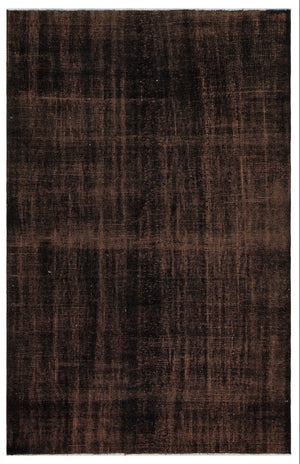Black Over Dyed Vintage Rug 5'1'' x 7'9'' ft 155 x 237 cm