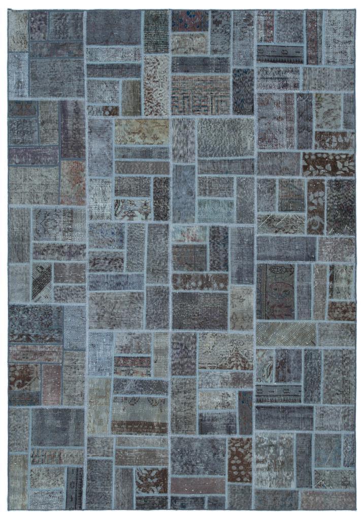 Apex Patchwork Unique Gray 24865 160 cm X 230 cm