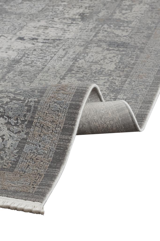 Aura Anthracite Bamboo Woven Modern Living Room Rug 2891