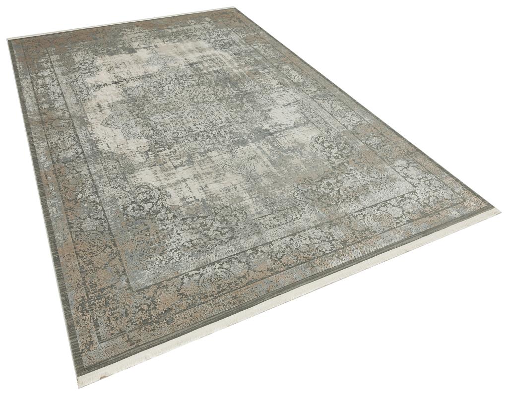 Aura Anthracite Bamboo Woven Modern Living Room Rug 2891