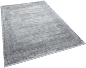 Aura Gray Bamboo Woven Modern Living Room Rug 2821