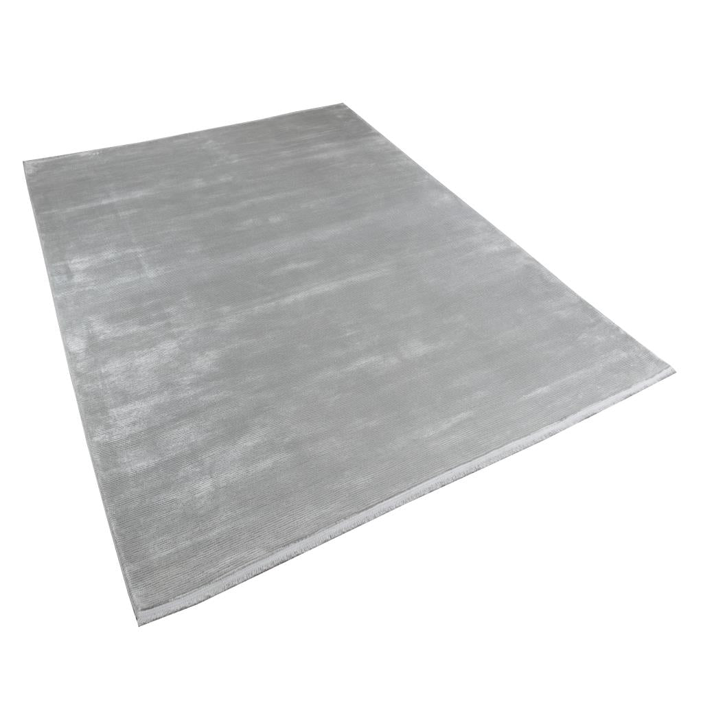 Aura Gray Bamboo Woven Modern Living Room Rug 2831