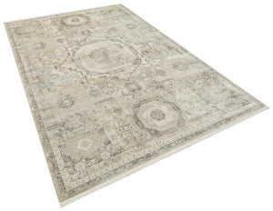 Aura Gray Bamboo Woven Modern Living Room Rug 2841