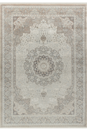 Aura Gray Bamboo Woven Modern Living Room Rug 2861