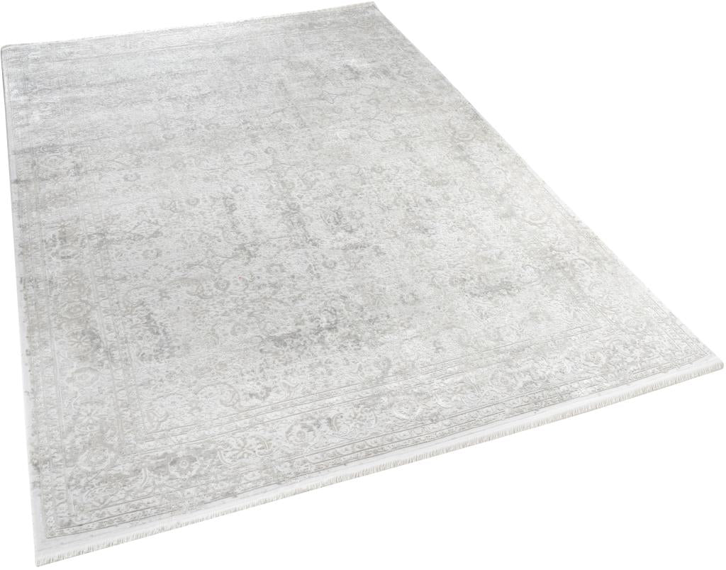 Aura Gray Bamboo Woven Modern Living Room Rug 2871