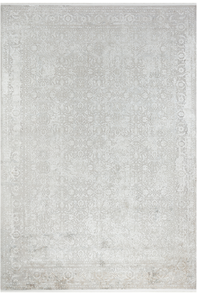 Aura Gray Bamboo Woven Modern Living Room Rug 2871