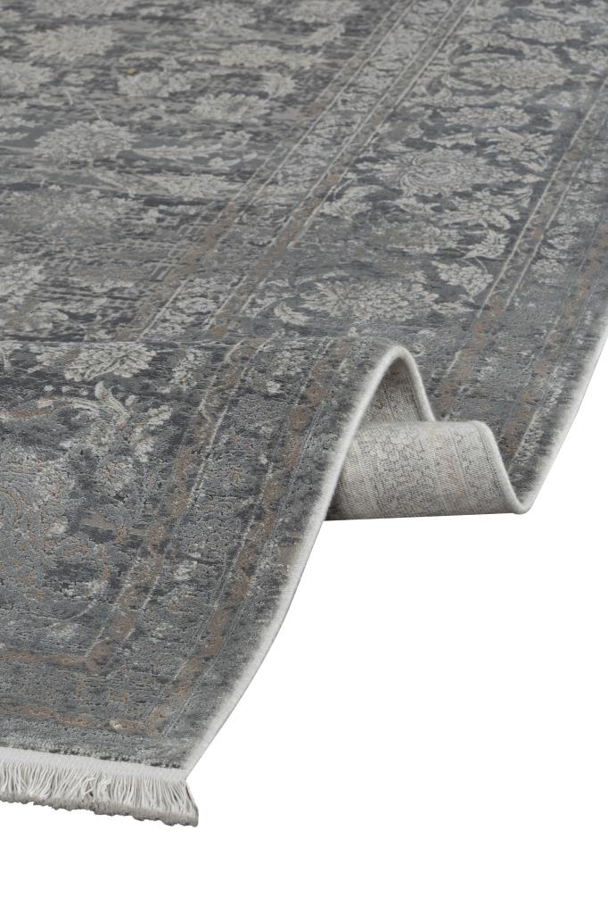 Aura Gray Bamboo Woven Modern Living Room Rug 2881