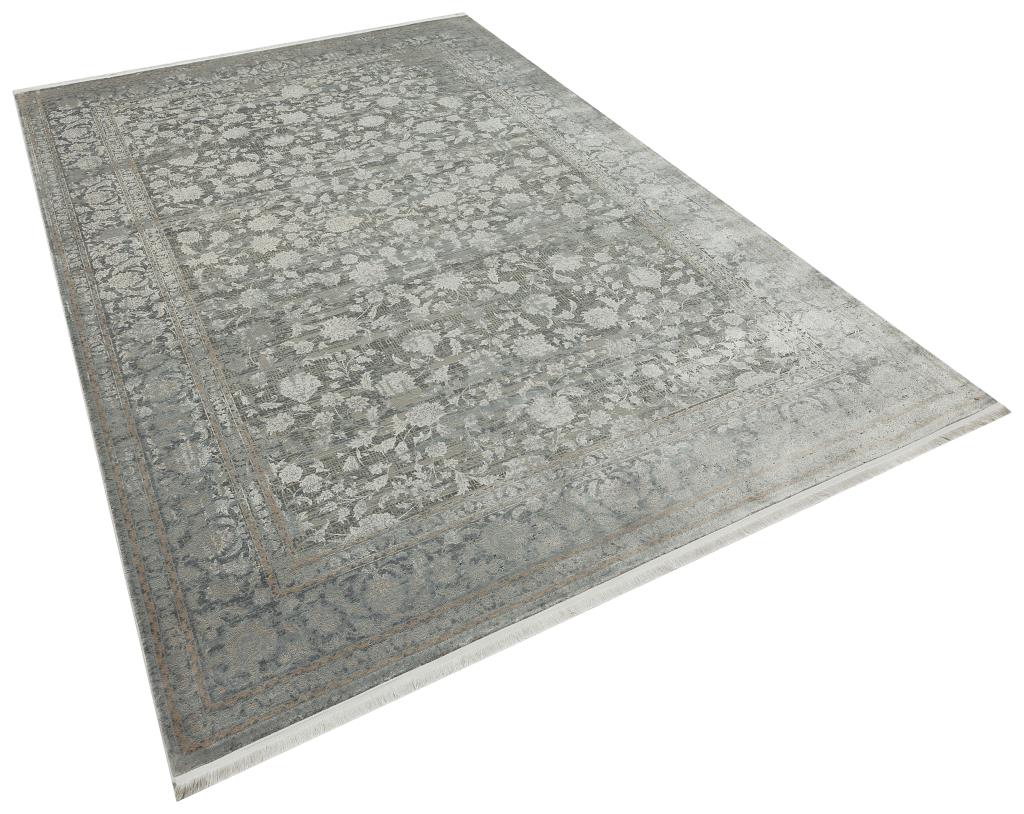 Aura Gray Bamboo Woven Modern Living Room Rug 2881