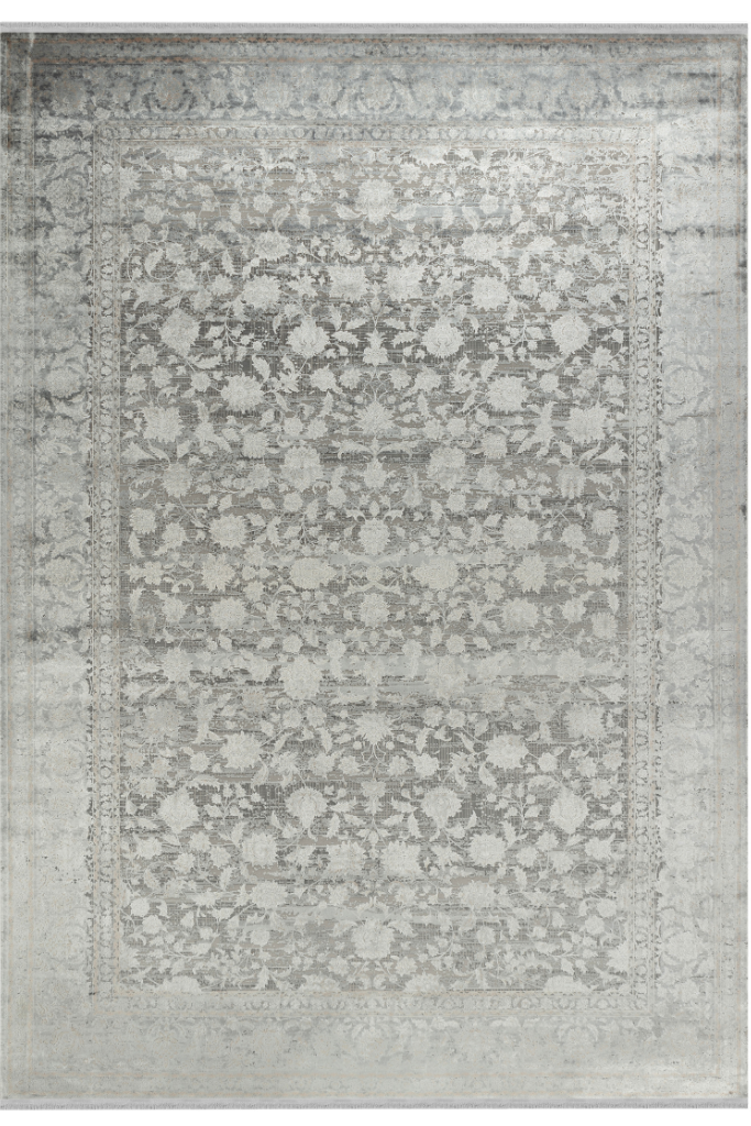 Aura Gray Bamboo Woven Modern Living Room Rug 2881