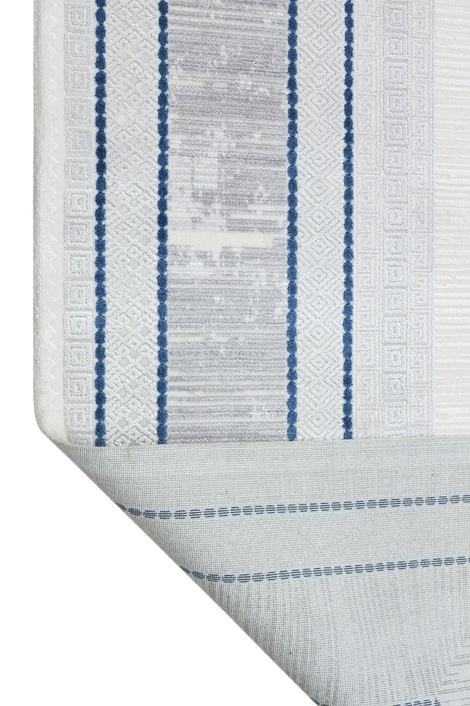 Caliente Blue Viscose Woven Modern Living Room Rug 4923