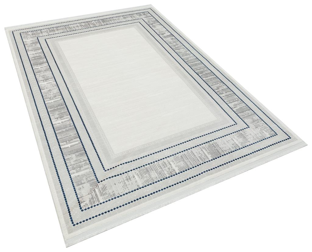 Caliente Blue Viscose Woven Modern Living Room Rug 4923