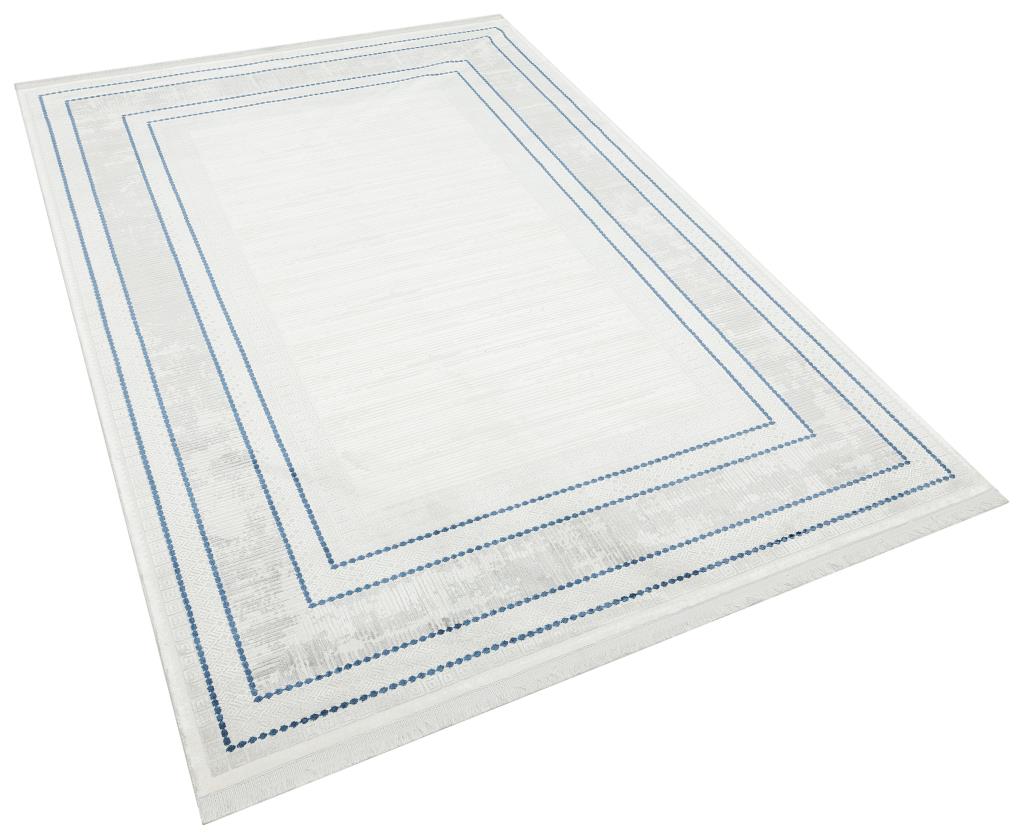 Caliente Blue Viscose Woven Modern Living Room Rug 4923