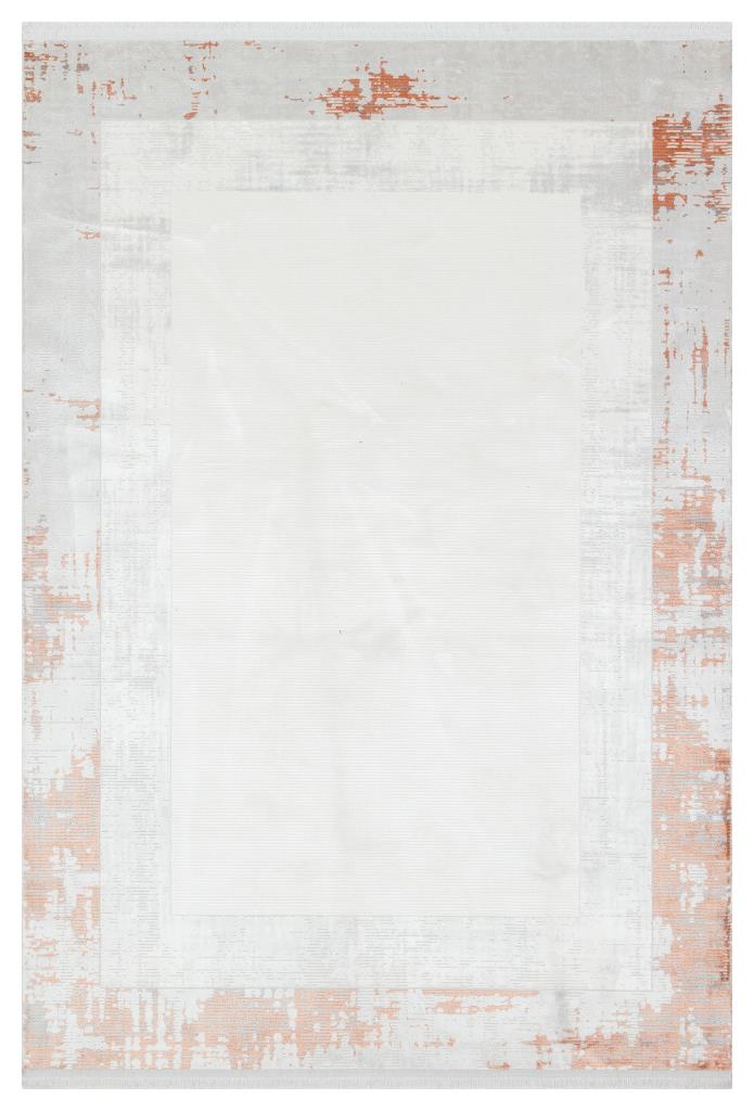 Caliente Copper Viscose Woven Modern Living Room Rug 4933