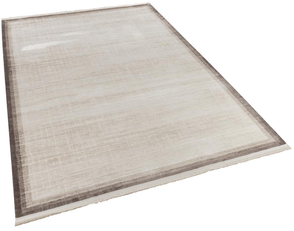 Calista Beige Viscose Woven Modern Living Room Rug 1742