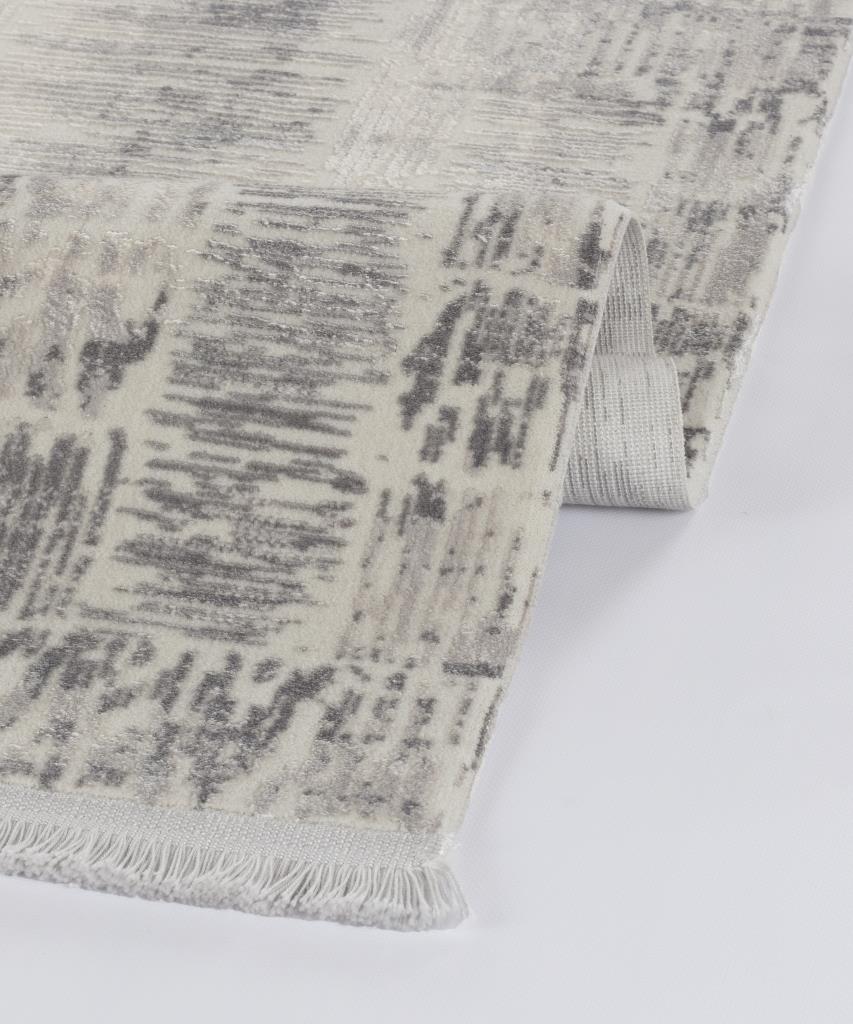 Calista Gray Viscose Woven Modern Living Room Rug 1711